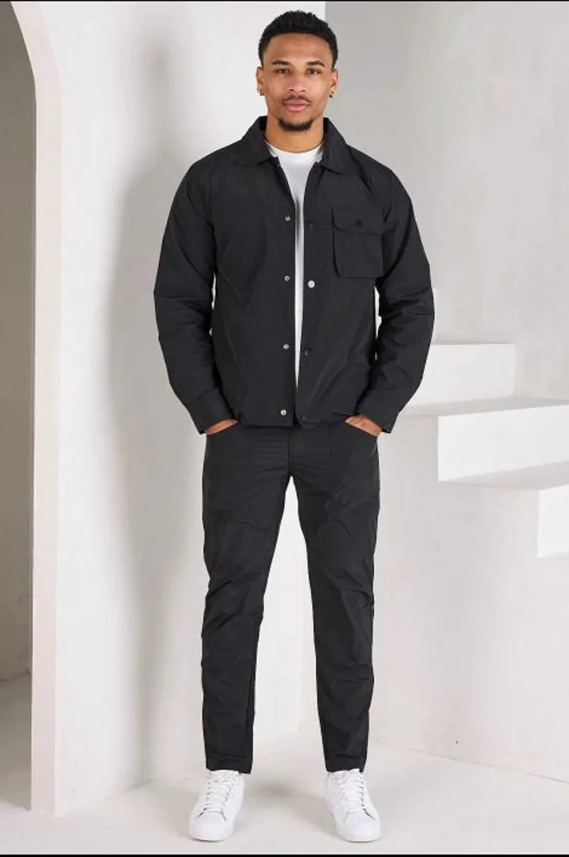 Two-piece set: black shirt + trousers