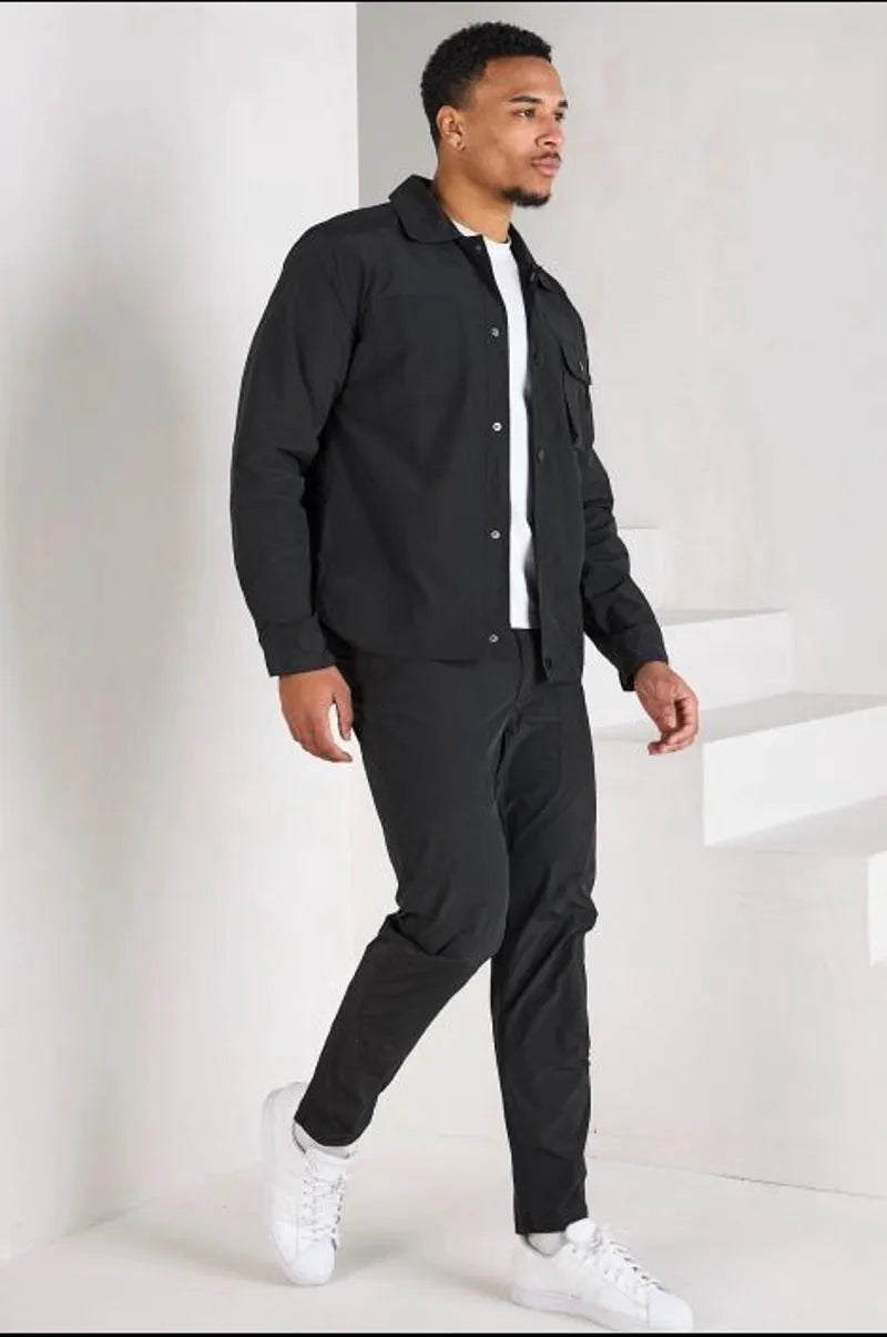 Two-piece set: black shirt + trousers