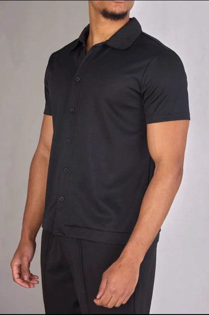 Two-piece set: shirt + black trousers