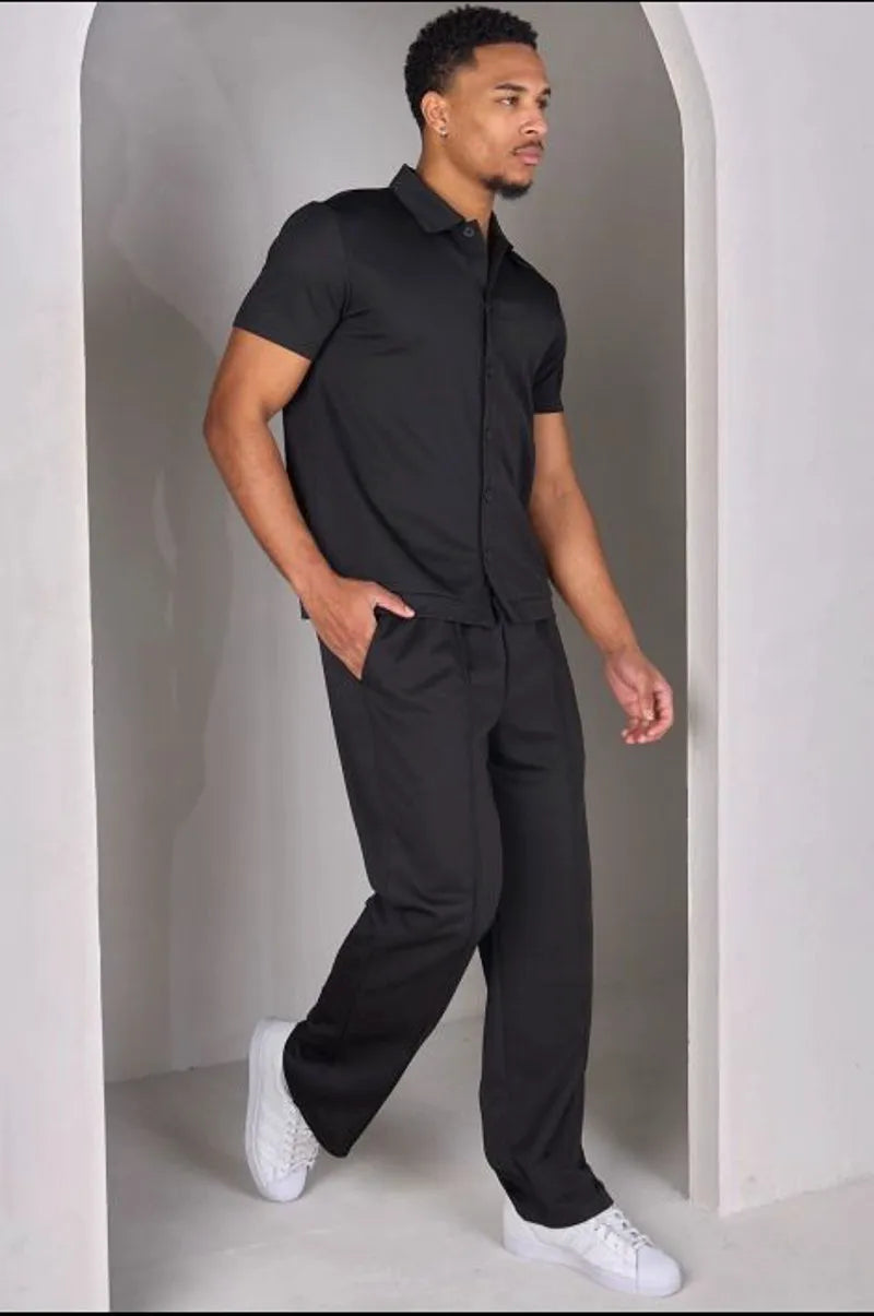 Two-piece set: shirt + black trousers