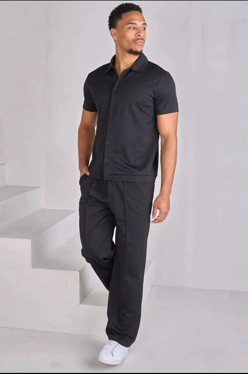 Two-piece set: shirt + black trousers