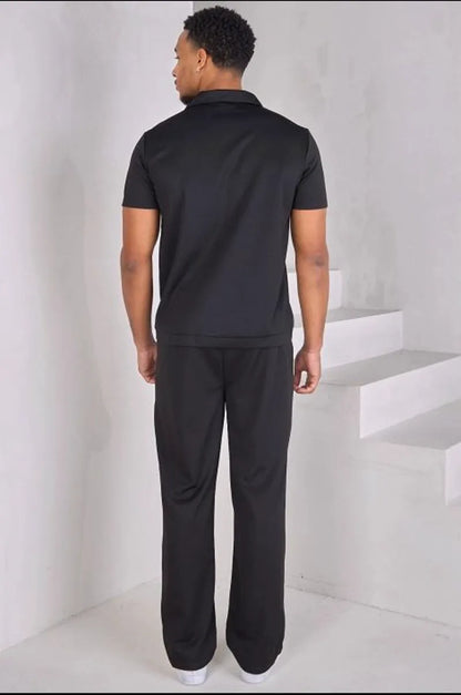 Two-piece set: shirt + black trousers