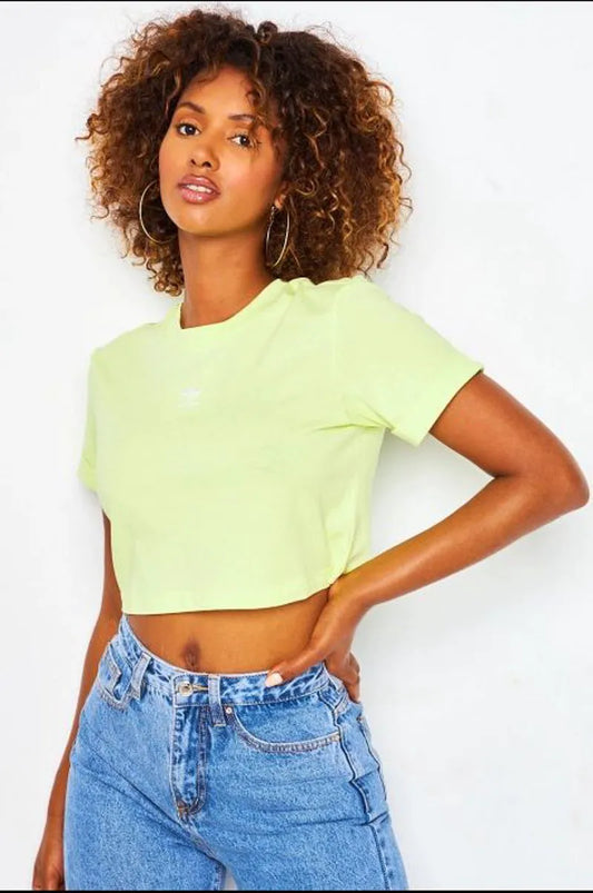 Adicolor essentials yellow crop top / adidas