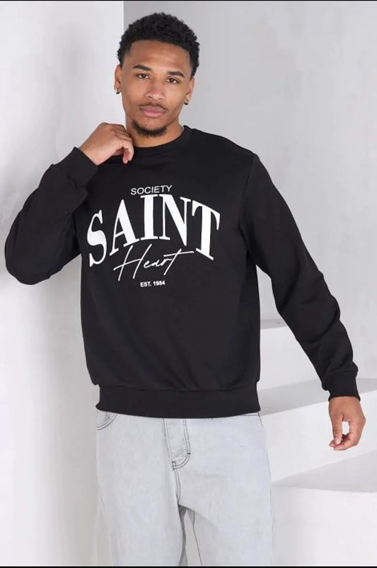 Black printed sweatshirt