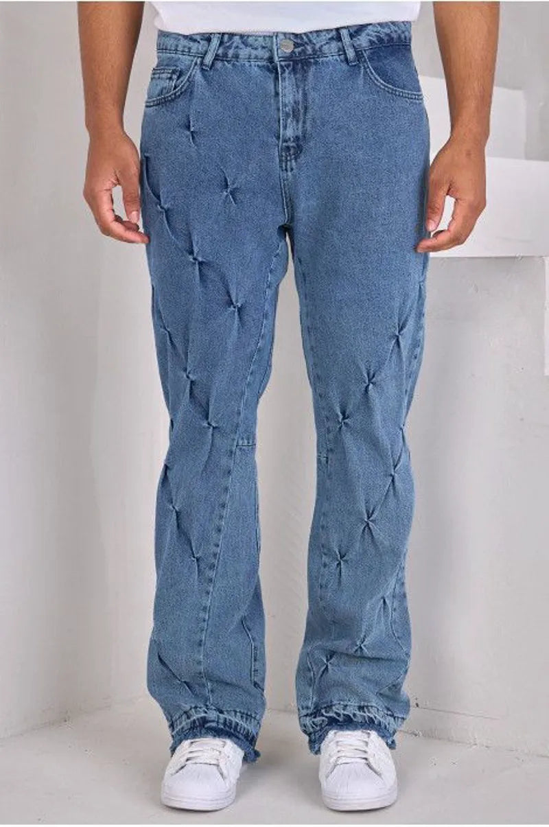 Blue jeans with a bow