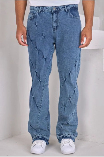 Blue jeans with a bow