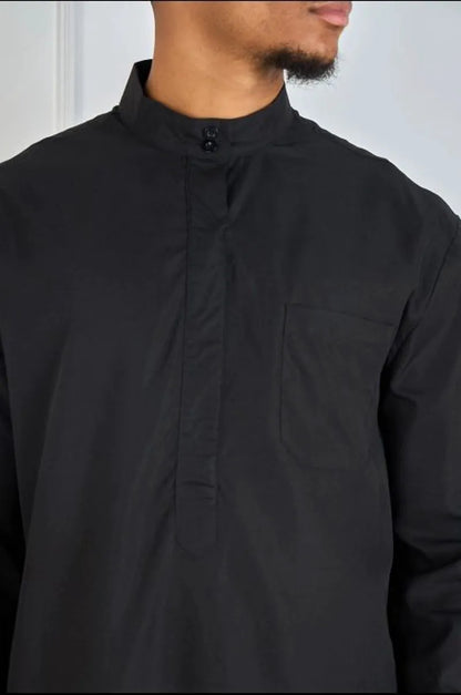 Black qamis "urban style" - elegance & simplicity