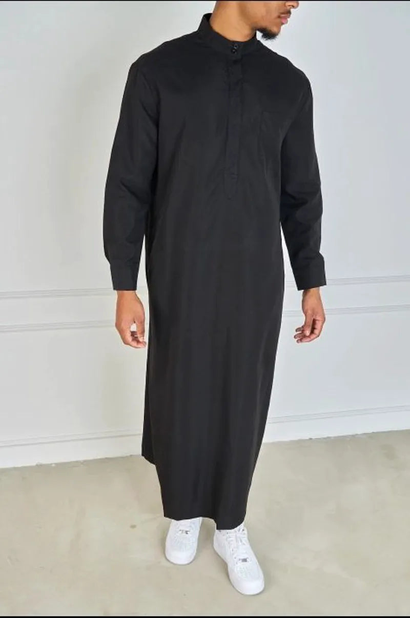 Black qamis "urban style" - elegance & simplicity