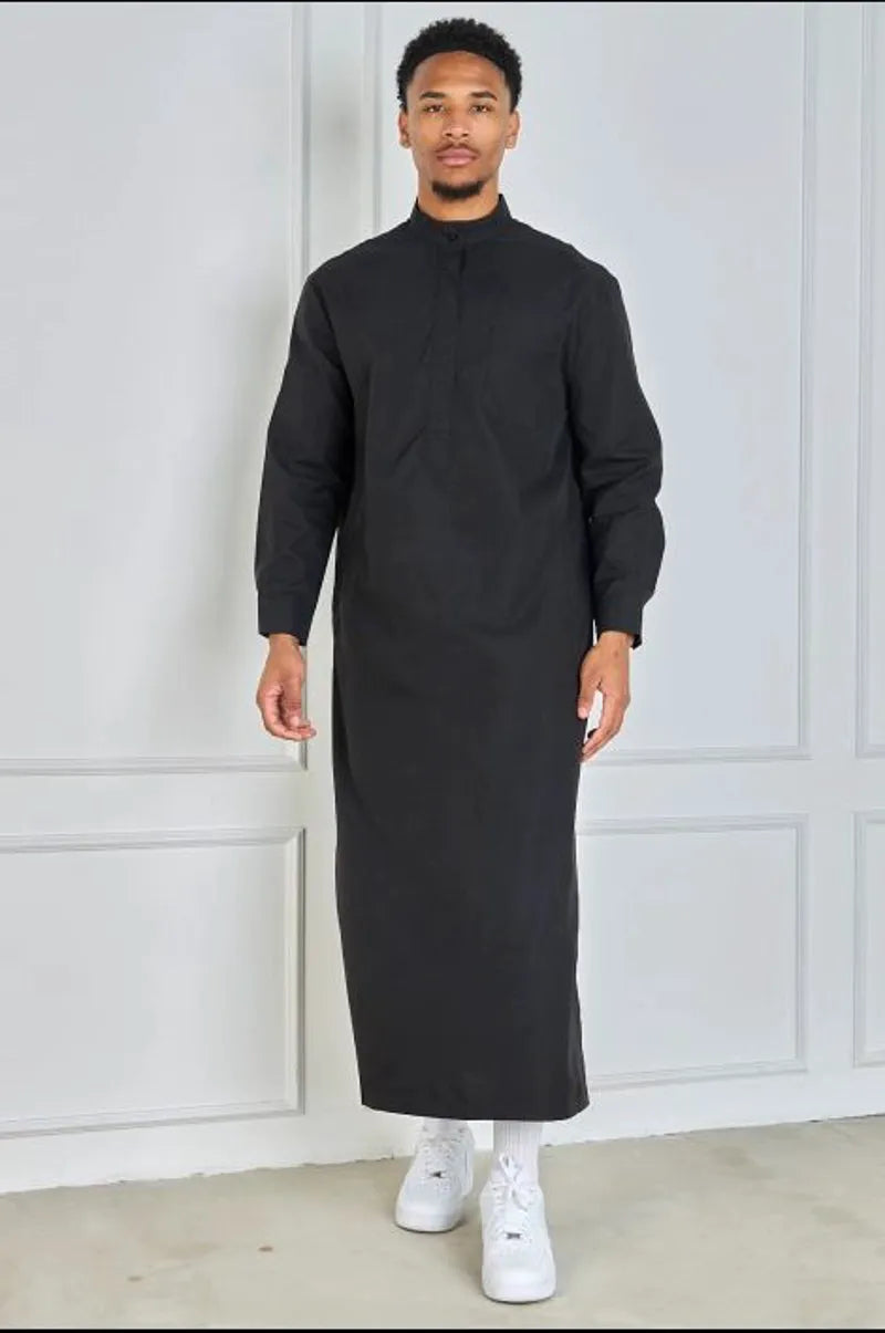 Black qamis "urban style" - elegance & simplicity