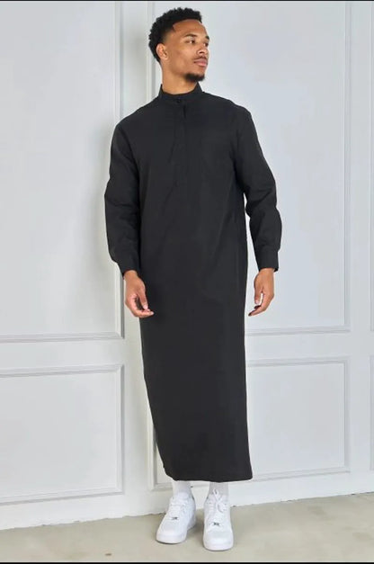 Black qamis "urban style" - elegance & simplicity