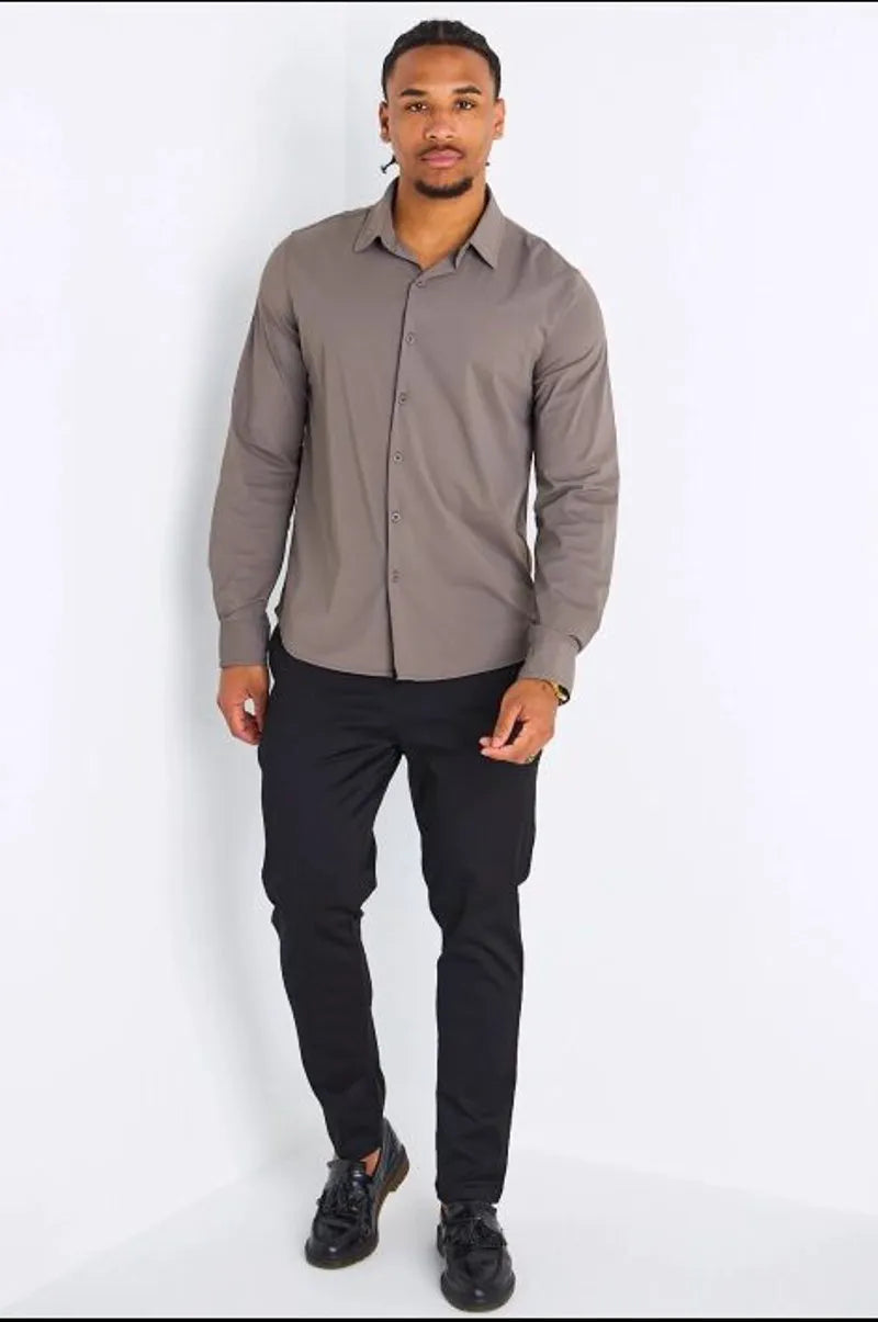 Chemise marron basique