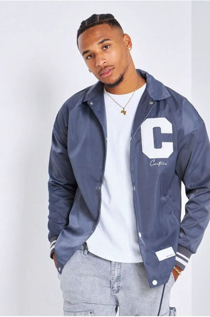Dark gray embroidered "couture" jacket