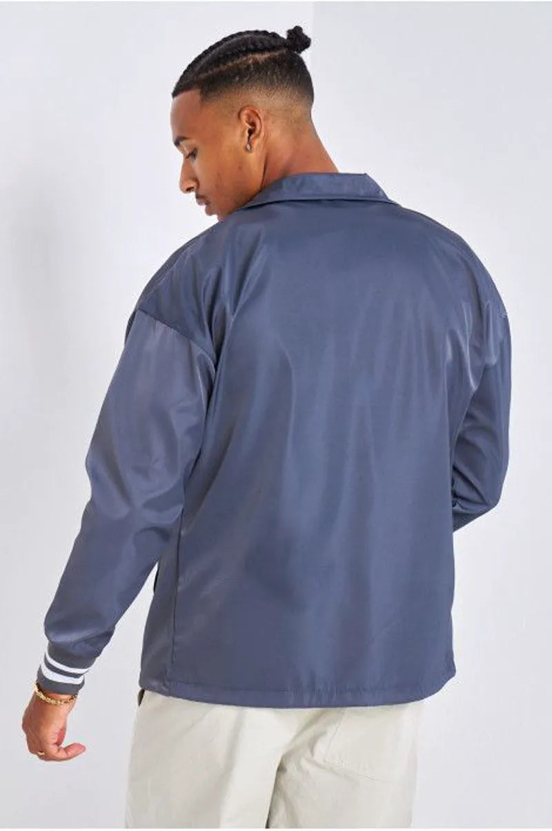 Dark gray embroidered "couture" jacket