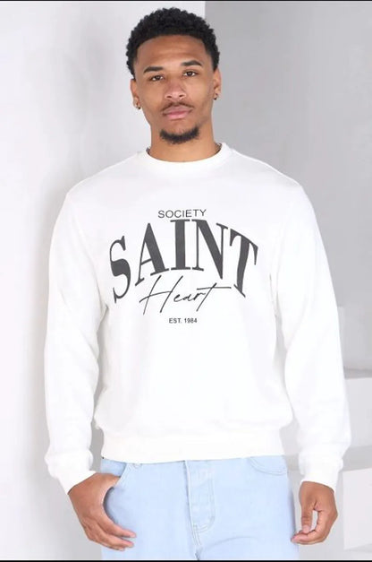 Ecru printed sweatshirt