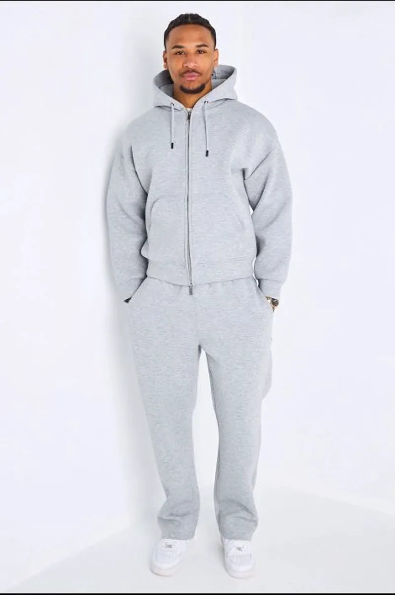 Ensemble 2 pièces gris veste à capuche + jogging