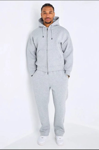 Ensemble 2 pièces gris veste à capuche + jogging
