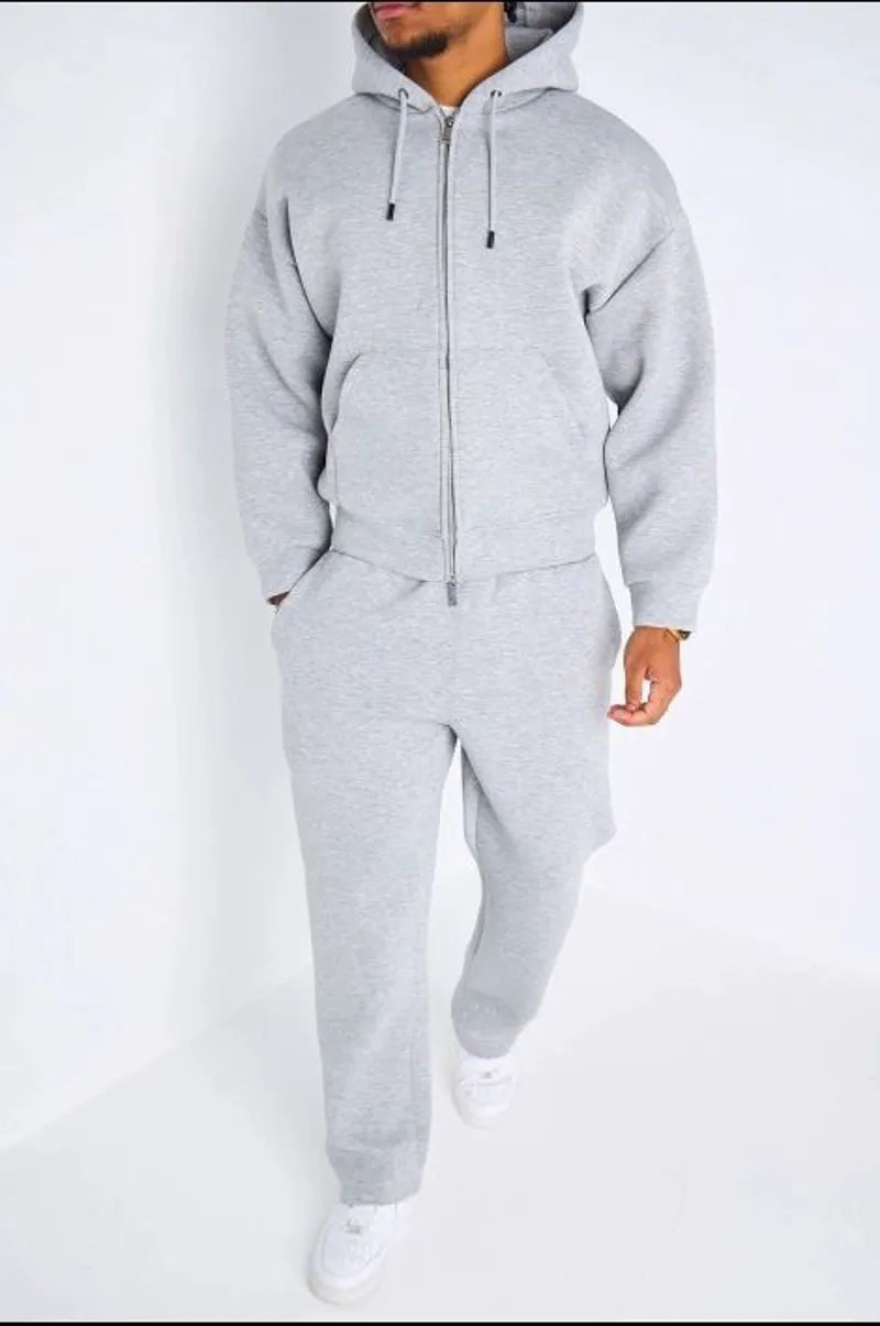 Ensemble 2 pièces gris veste à capuche + jogging
