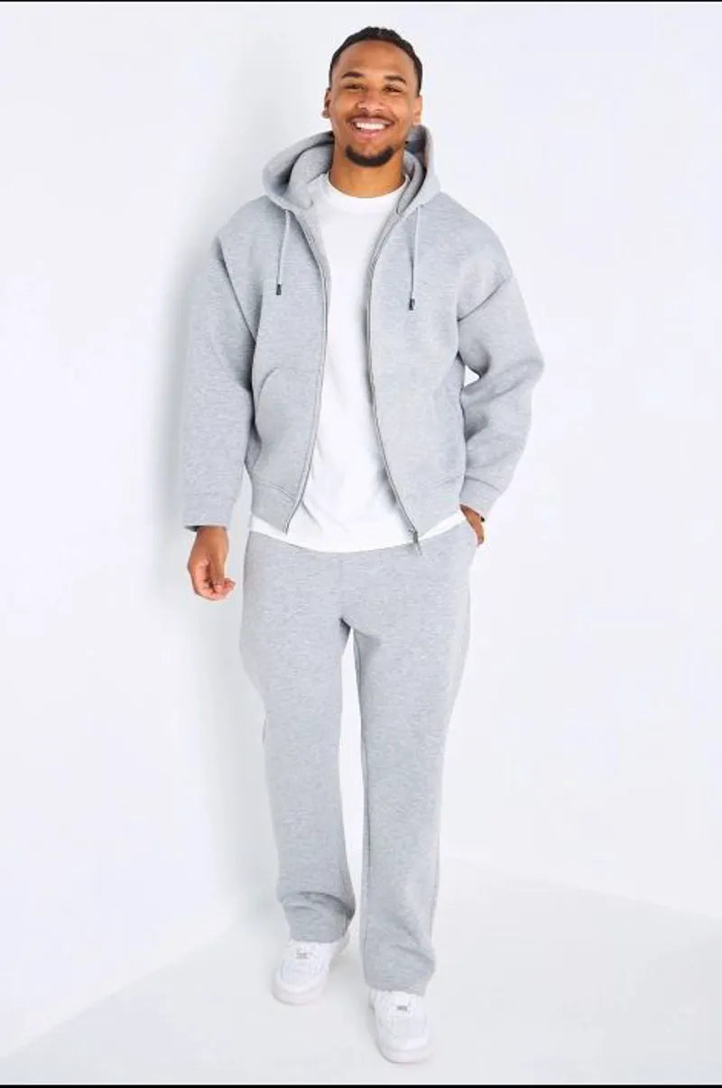 Ensemble 2 pièces gris veste à capuche + jogging