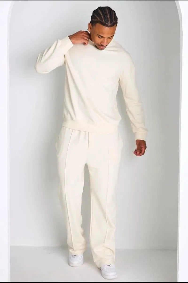 Ensemble 2 pièces : pull + jogging beige