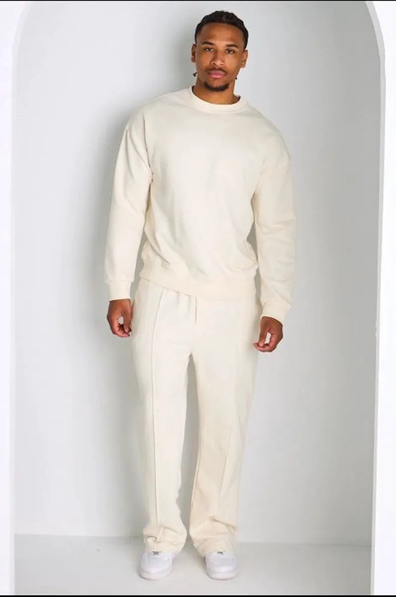 Ensemble 2 pièces : pull + jogging beige