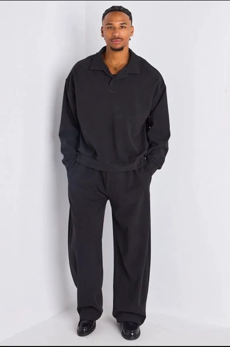 Ensemble 2 pièces : sweat + jogging noir