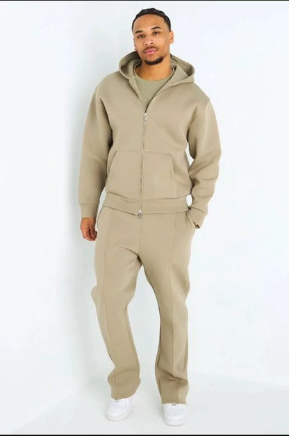 Ensemble 2 pièces : sweat zippé + jogging vert