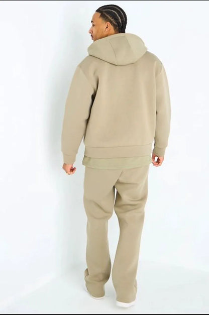 Ensemble 2 pièces : sweat zippé + jogging vert