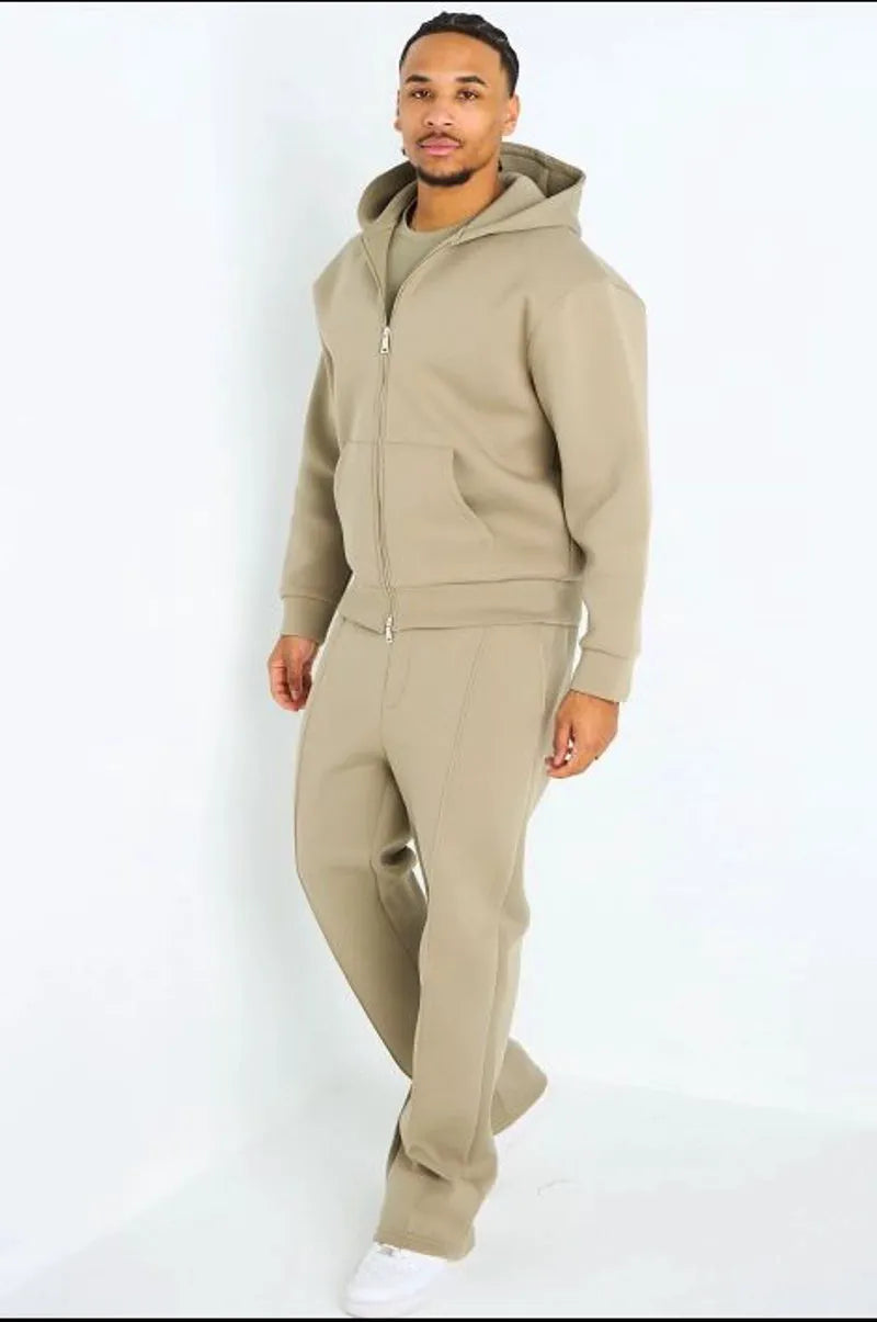 Ensemble 2 pièces : sweat zippé + jogging vert