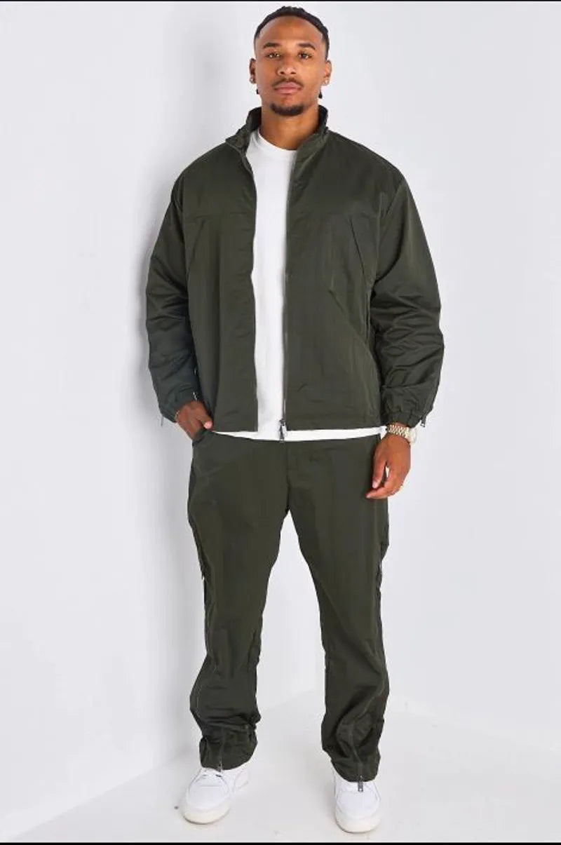 Ensemble 2 pièces : veste + jogging kaki ( fatigue )