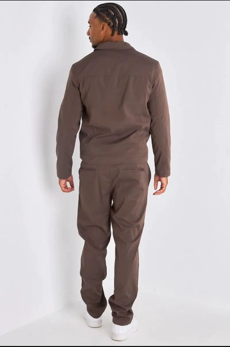 Ensemble 2 pièces : veste + jogging marron