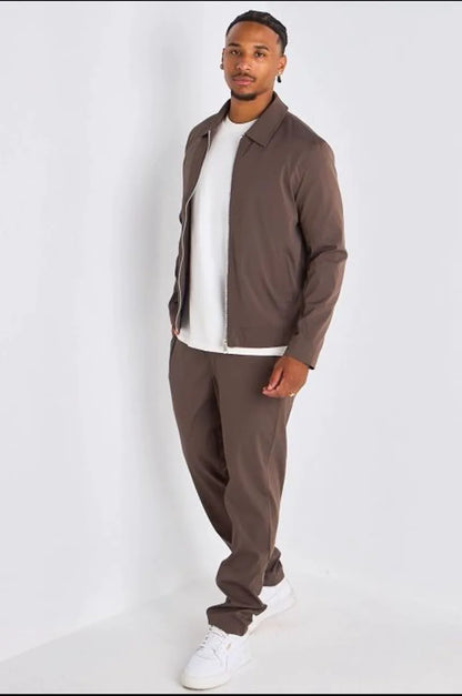 Ensemble 2 pièces : veste + jogging marron