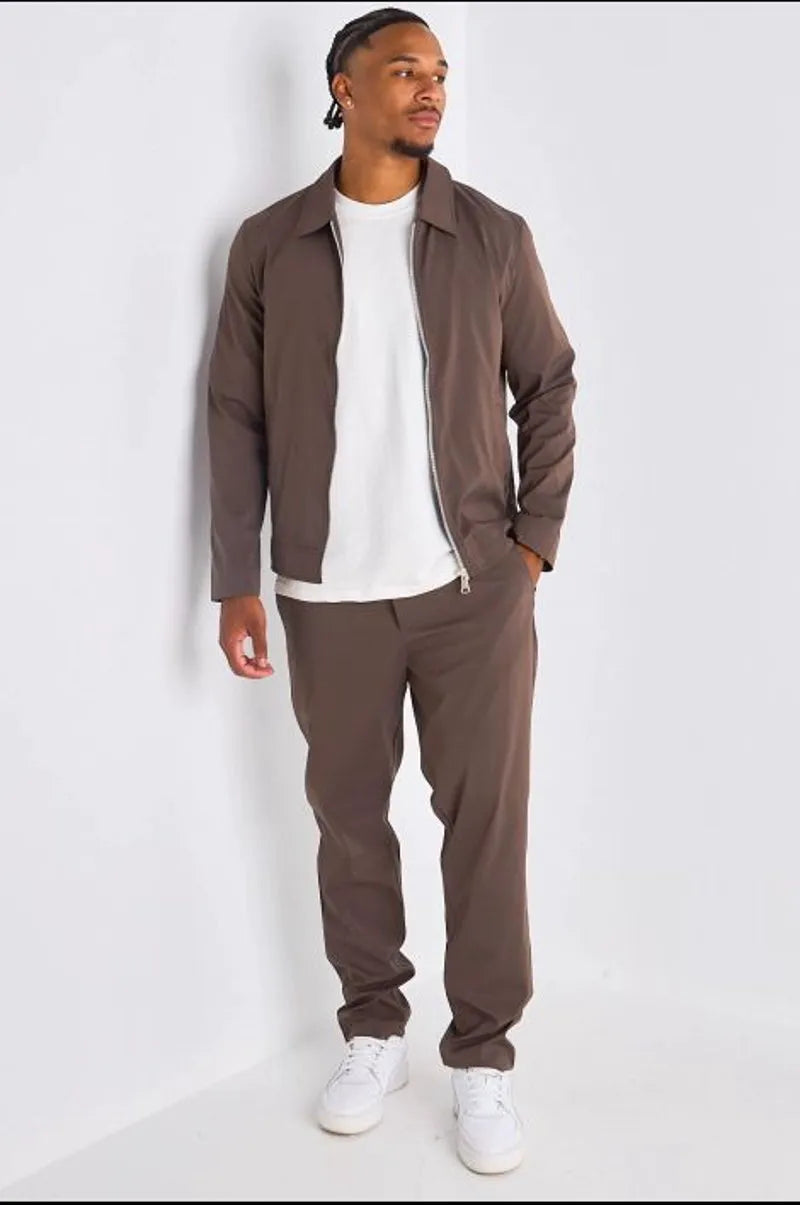 Ensemble 2 pièces : veste + jogging marron
