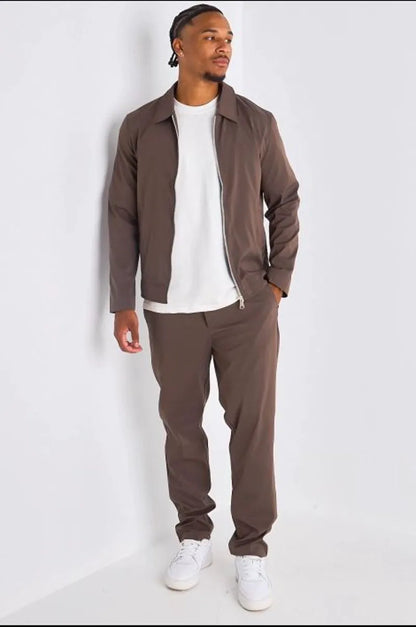 Ensemble 2 pièces : veste + jogging marron
