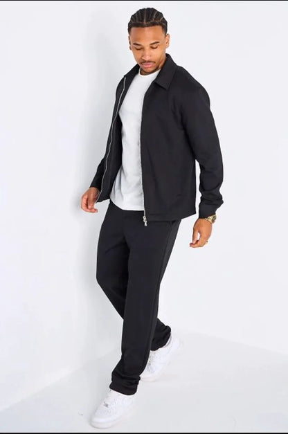 Ensemble 2 pièces : veste + pantalon doux noir