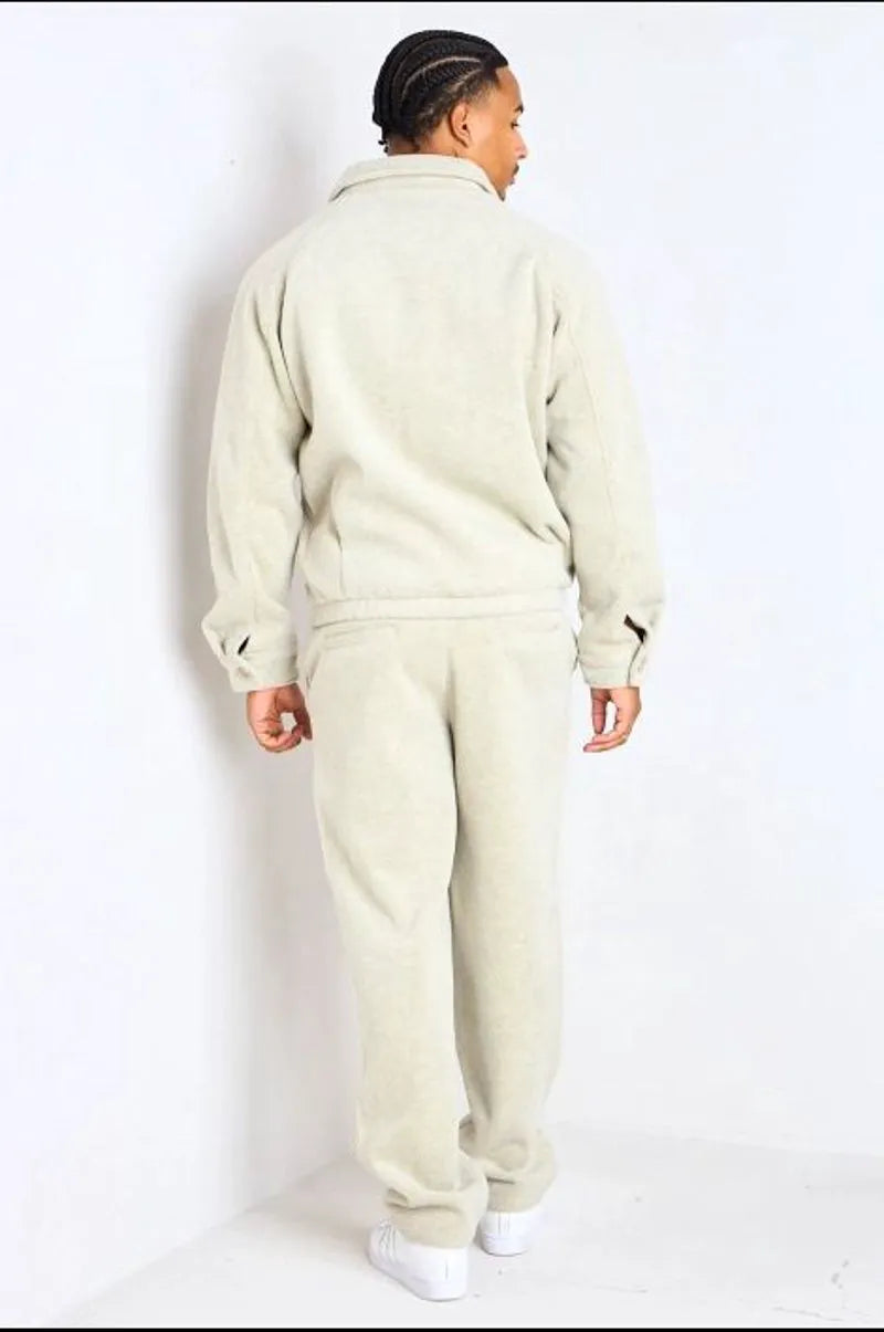 Beige two-piece suit: jacket + trousers