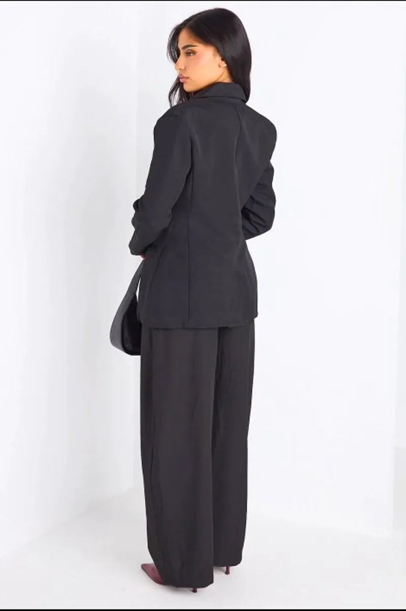 Ensemble deux pièces noir blazer + pantalon