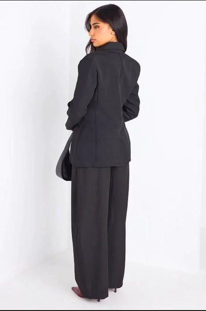 Ensemble deux pièces noir blazer + pantalon
