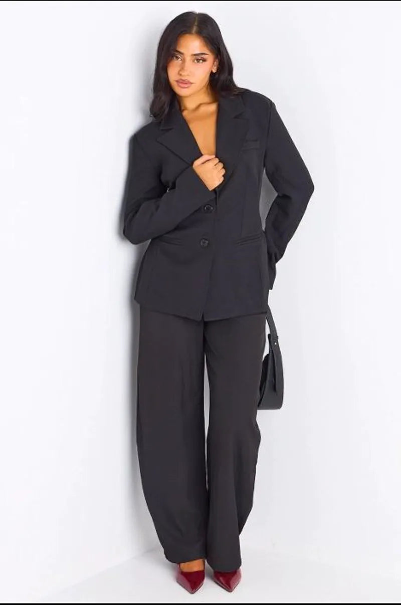 Ensemble deux pièces noir blazer + pantalon