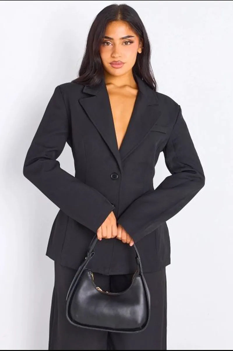Ensemble deux pièces noir blazer + pantalon