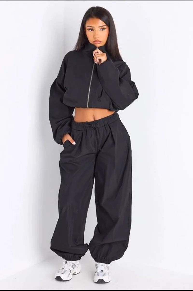 Ensemble deux pièces noir veste + pantalon
