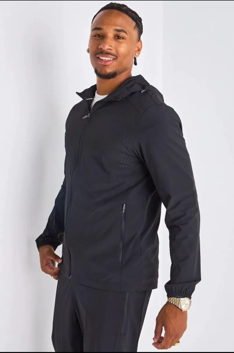 Ensemble survêtement deux pièces noir veste + jogging