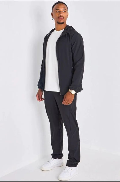 Ensemble survêtement deux pièces noir veste + jogging