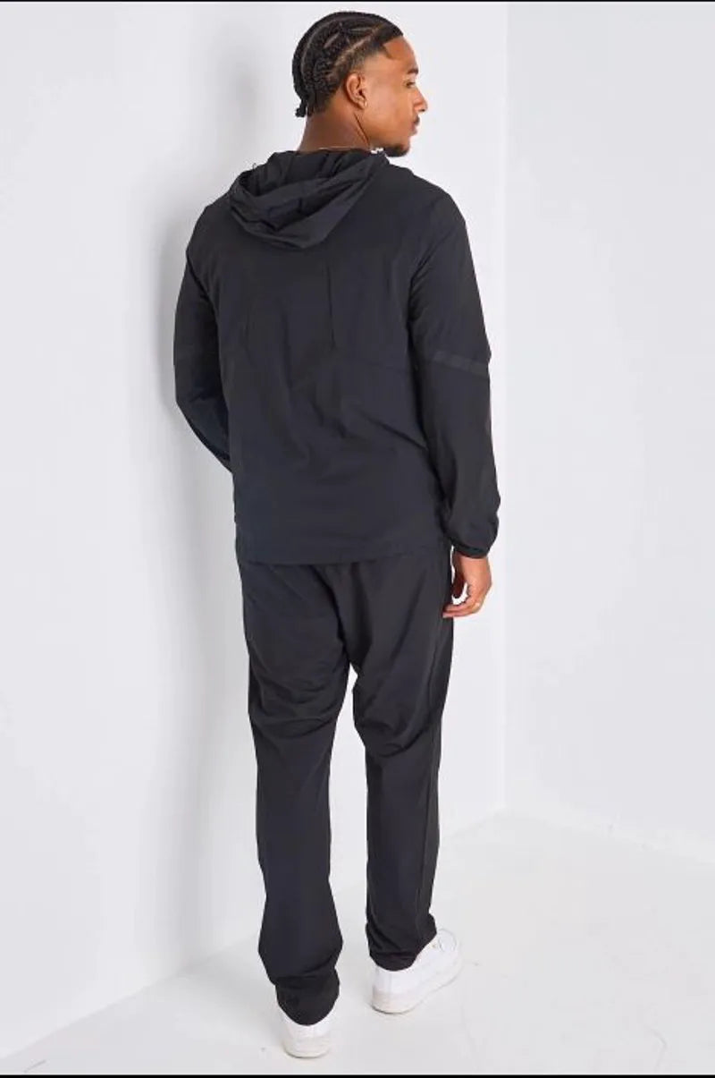 Ensemble survêtement deux pièces noir veste + jogging