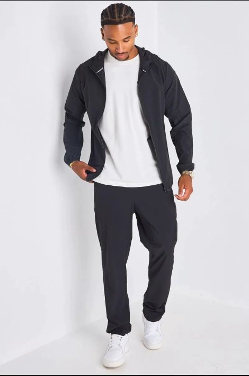Ensemble survêtement deux pièces noir veste + jogging