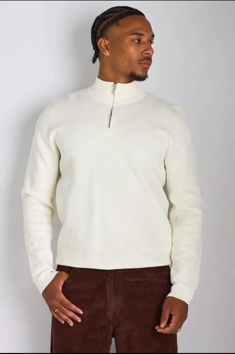 Gilet à demi-zip blanc