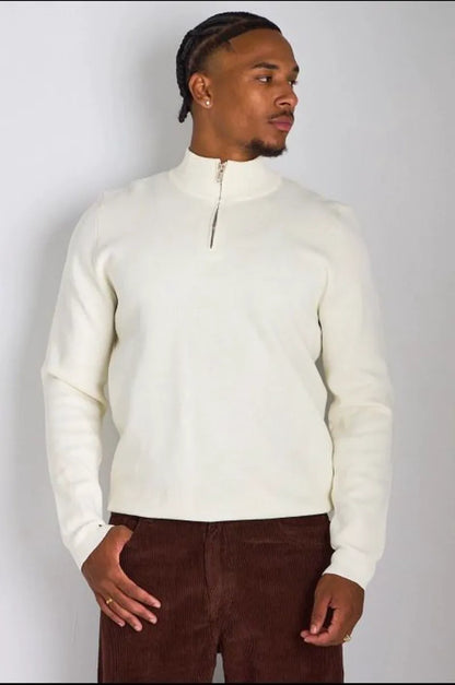 Gilet à demi-zip blanc