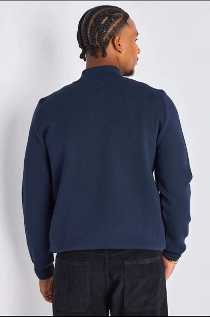 Gilet à demi-zip bleu marine