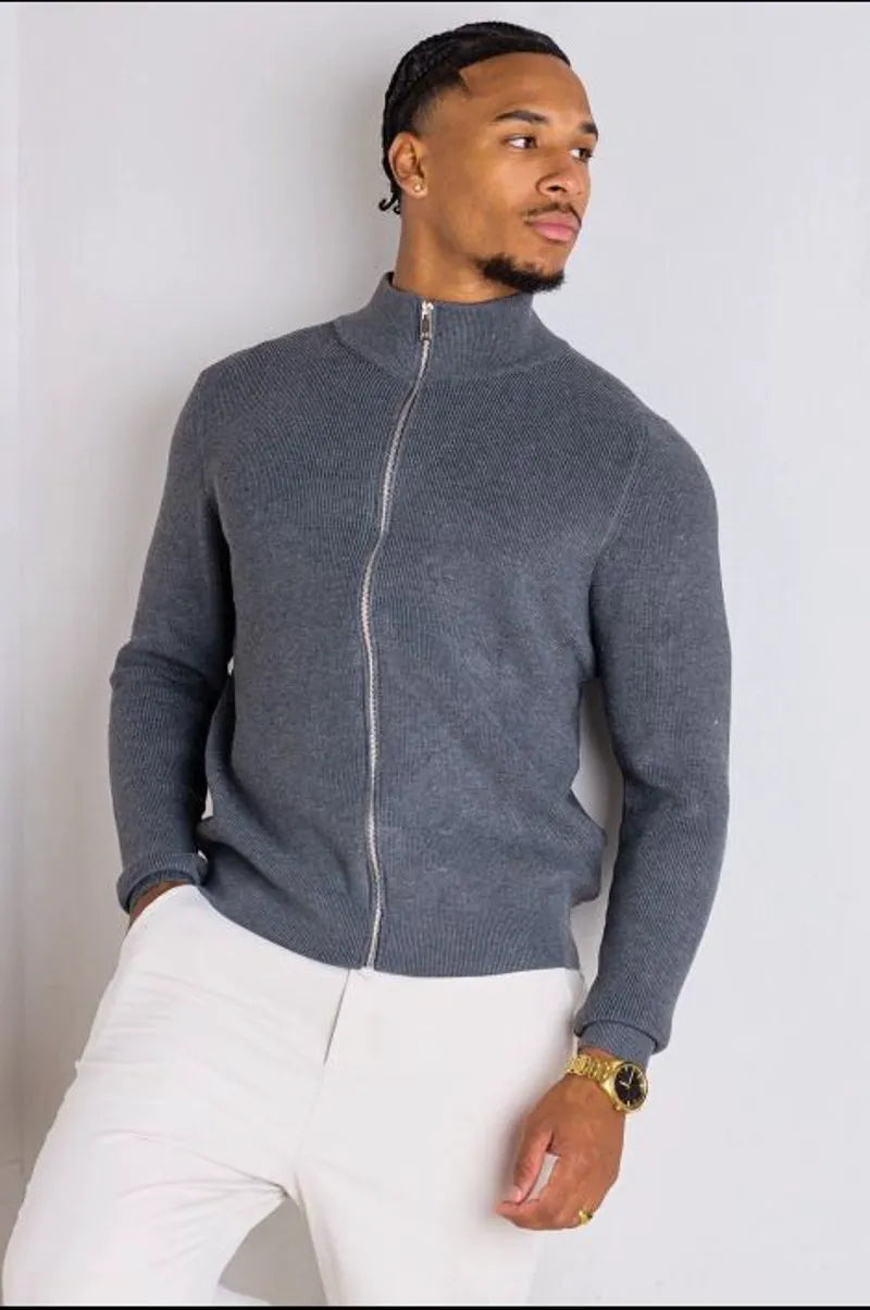 Dark gray knitted vest