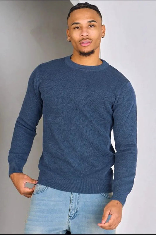 Indigo knit sweater