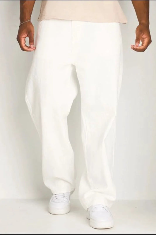 Jean blanc coupe droite